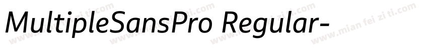 MultipleSansPro Regular字体转换